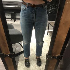 High rise ankle crop redone Levi’s jeans size 28